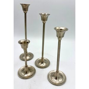 Set of 4 Vintage International Silver Co. Silverplated Candlesticks India